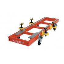 SEVENNE bench alone on wheels and with sill clamps